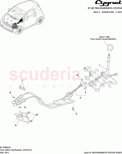 Part Diagram for Aston Martin 33820-74040