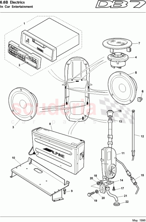 Part Diagram for Aston Martin 37-123722-AB