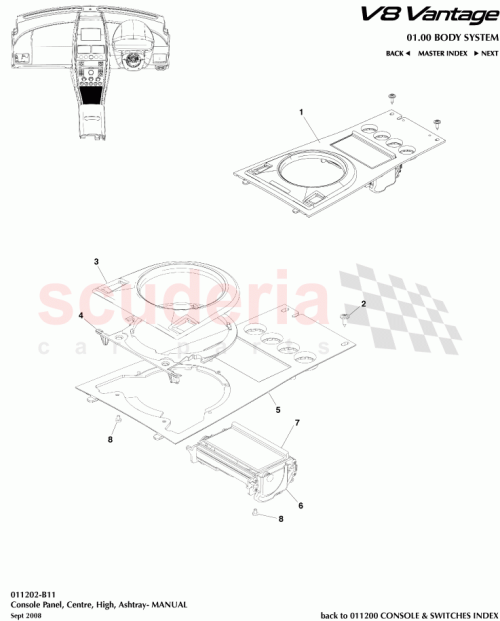 Part Diagram for Aston Martin 6G33-045A66-KB