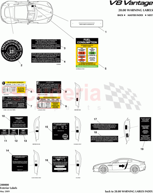 Part Diagram for Aston Martin 7G33973408AA