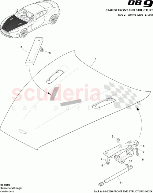 Part Diagram for Aston Martin DG43-16C826-AC