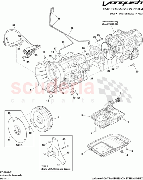 Part Diagram for Aston Martin CD33-42-10012