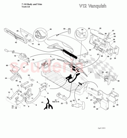 Part Diagram for Aston Martin 700272