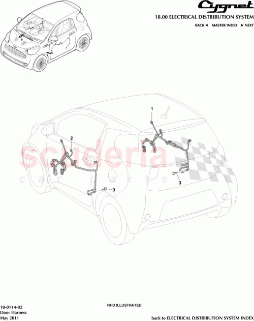 Part Diagram for Aston Martin 82151-74041