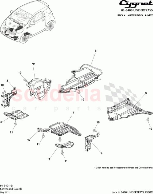 Part Diagram for Aston Martin 52907-74010