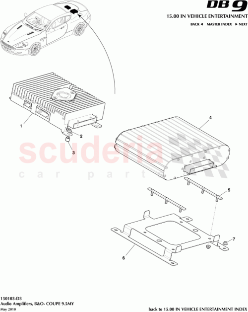 Part Diagram for Aston Martin 702522