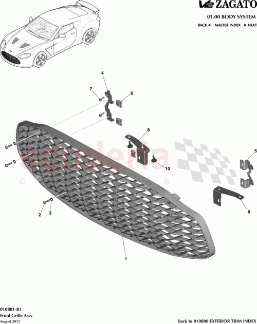 Part Diagram for Aston Martin CY83-8B095-AB