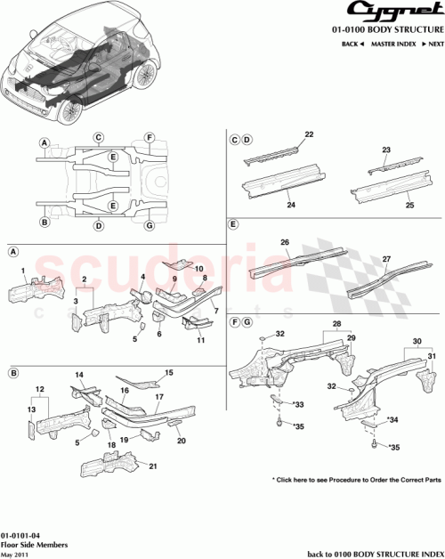 Part Diagram for Aston Martin 57495-74010