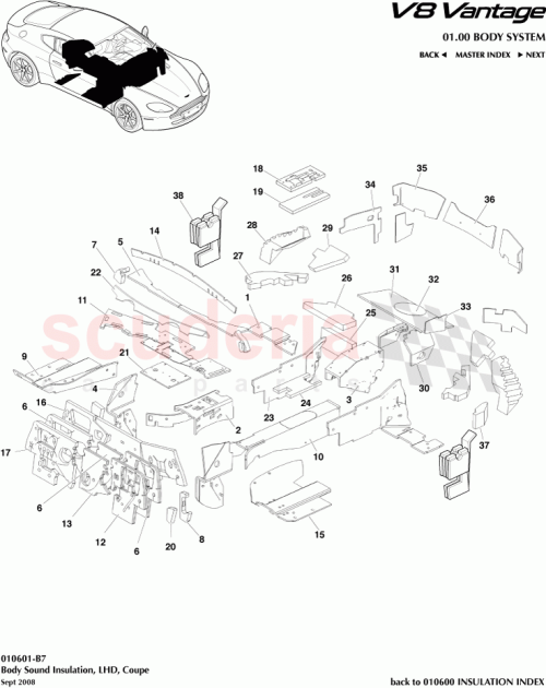 Part Diagram for Aston Martin 6G3356152AA