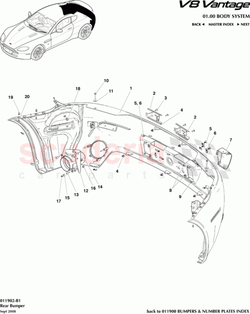 Part Diagram for Aston Martin 6G33-5K238-BB