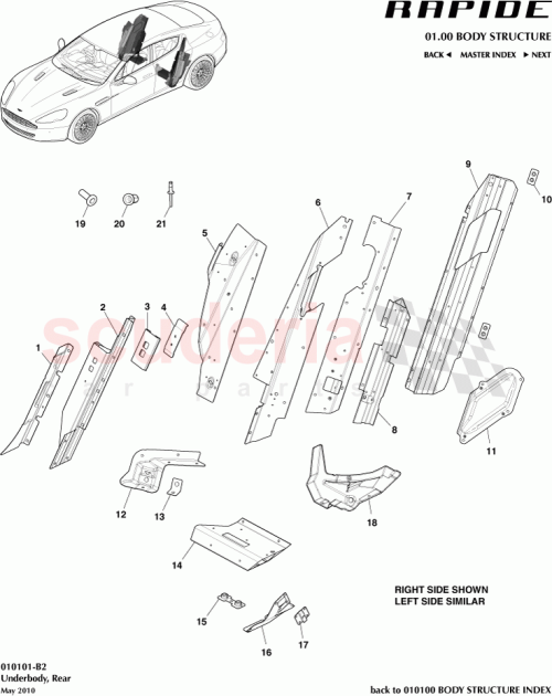 Part Diagram for Aston Martin AD43F71080AB