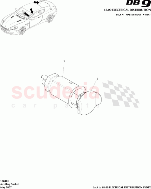 Part Diagram for Aston Martin 4G43-37-10284