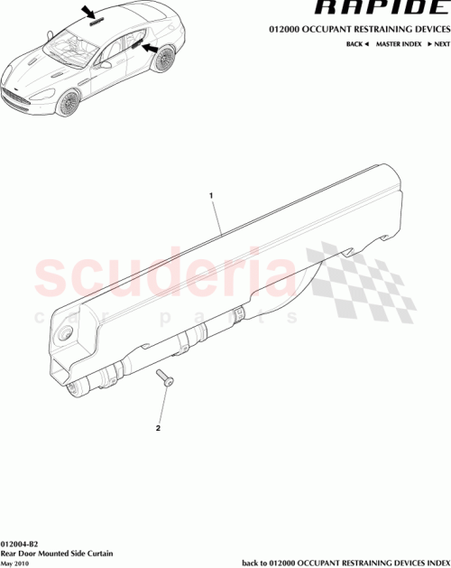 Part Diagram for Aston Martin AD43-B14K158-BC