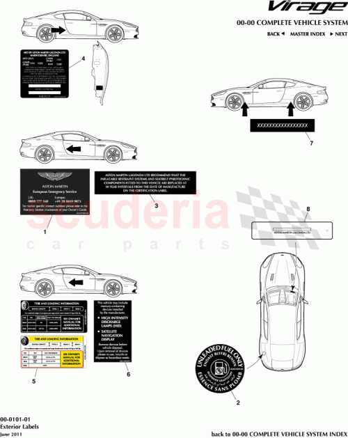 Part Diagram for Aston Martin CG43973407AA