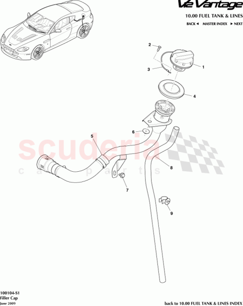 Part Diagram for Aston Martin AD23-9032-AA