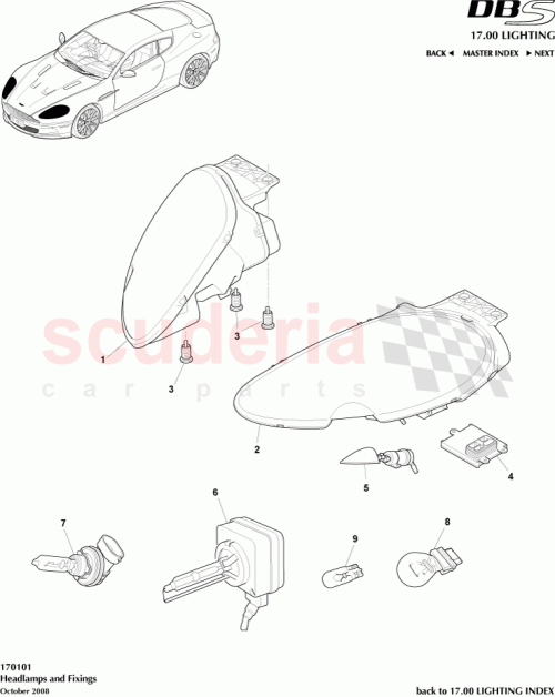Part Diagram for Aston Martin AD43-13C027-AA
