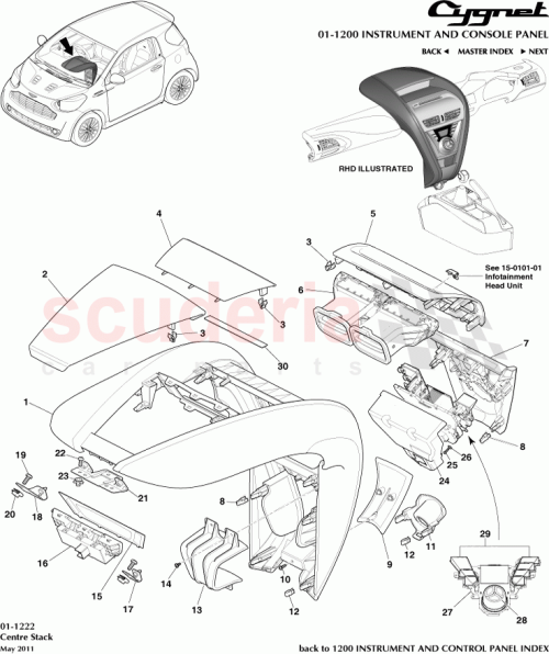 Part Diagram for Aston Martin 83950-74020