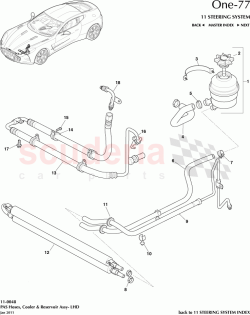 Part Diagram for Aston Martin 12023-03-8732-AC