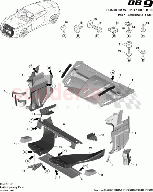 Part Diagram for Aston Martin DG43-334610-AA