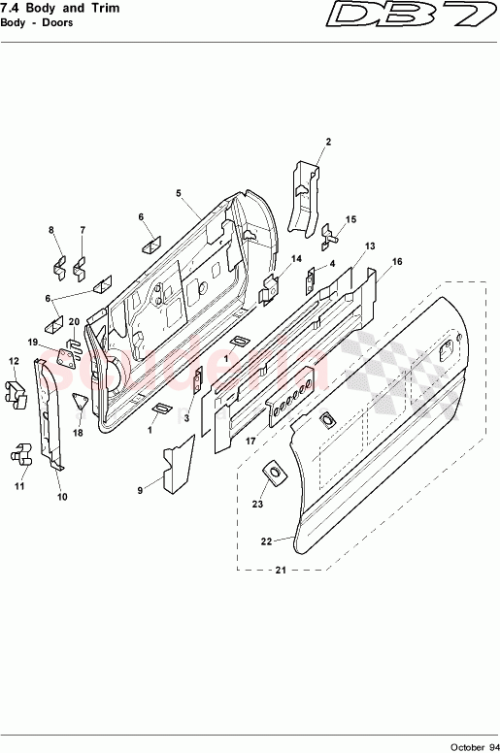 Part Diagram for Aston Martin 65-80799