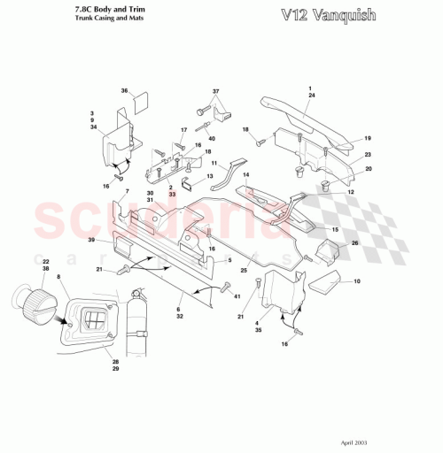 Part Diagram for Aston Martin 6R13835295AAW