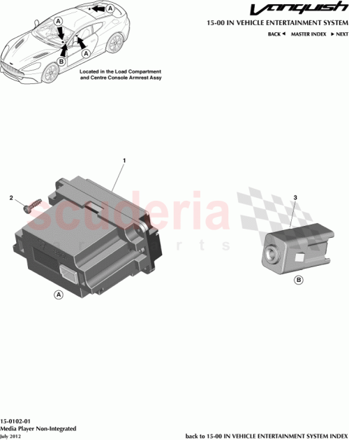 Part Diagram for Aston Martin CD33-19C166-AE
