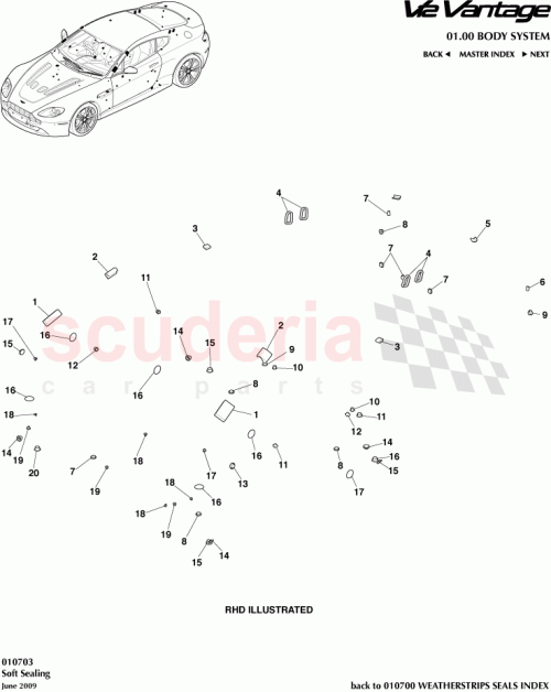 Part Diagram for Aston Martin 6G33-46447-AA