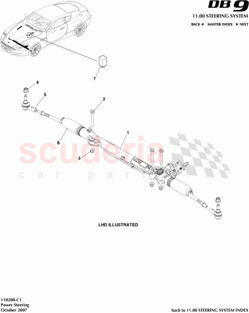 Part Diagram for Aston Martin 703136-PK