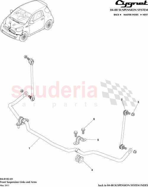 Part Diagram for Aston Martin 48815-74030