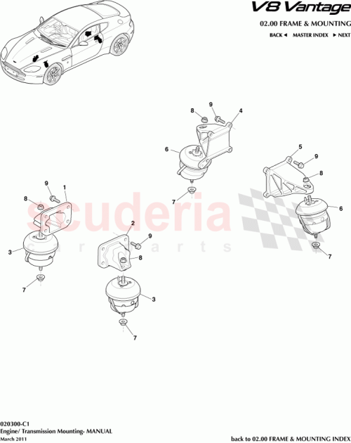 Part Diagram for Aston Martin 6G33-6068-BB