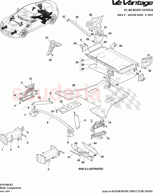 Part Diagram for Aston Martin 6G33-9A032-AE