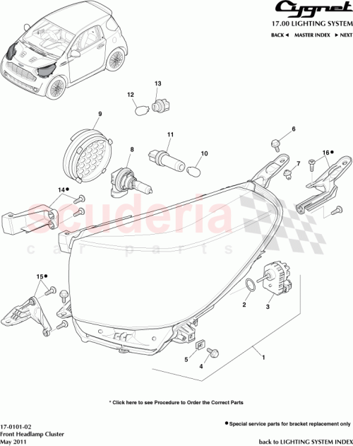 Part Diagram for Aston Martin 81196-74010