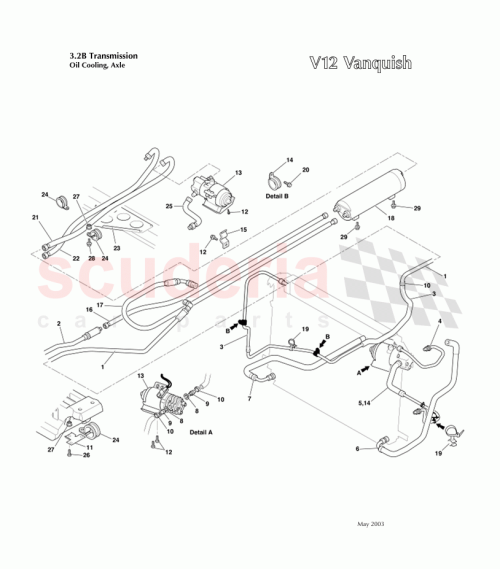 Part Diagram for Aston Martin 5R13-7W093-BA