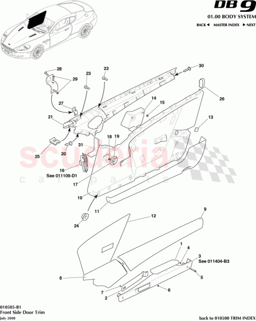 Part Diagram for Aston Martin 707623