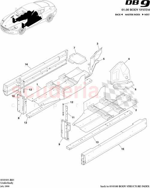 Part Diagram for Aston Martin 8G43-434K11-AA