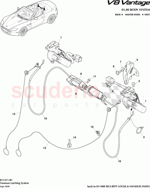 Part Diagram for Aston Martin 700423