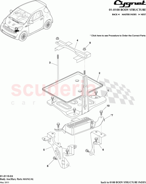 Part Diagram for Aston Martin G92C0-74011