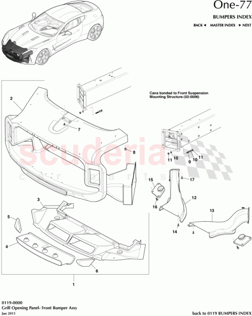 Part Diagram for Aston Martin 12023-04-1010-AT