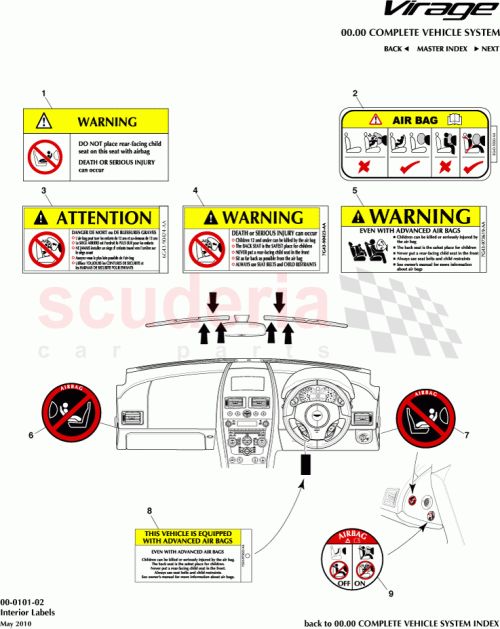 Part Diagram for Aston Martin AD335090AA