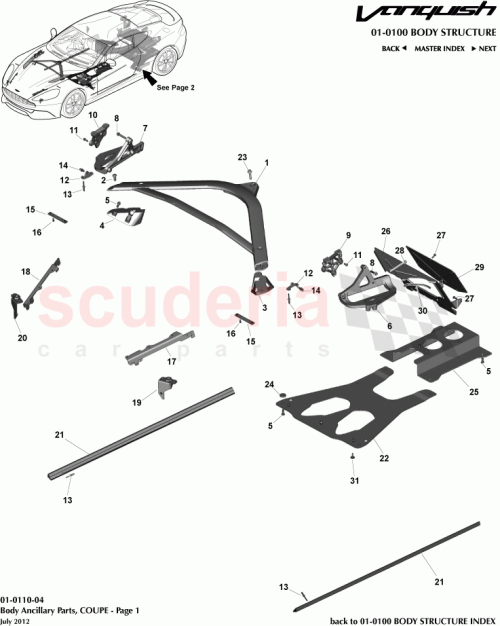 Part Diagram for Aston Martin GODG43-108A87-AD