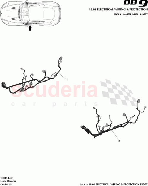 Part Diagram for Aston Martin BG43-14631-AA