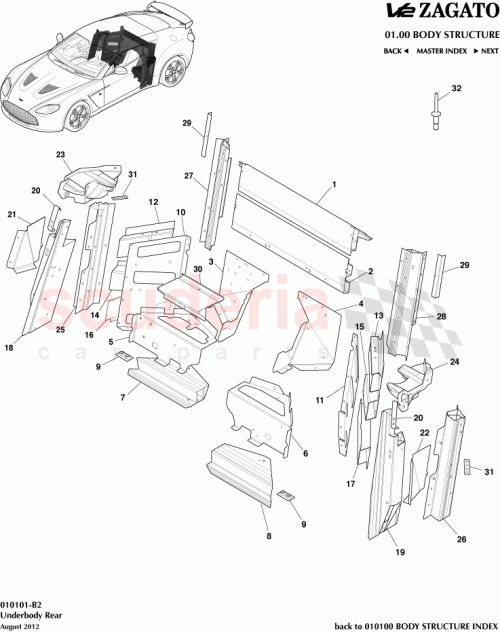 Part Diagram for Aston Martin GO6G33-C243A60-BA</T>