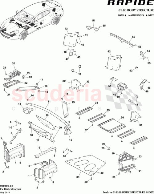 Part Diagram for Aston Martin 6G33L205196AB