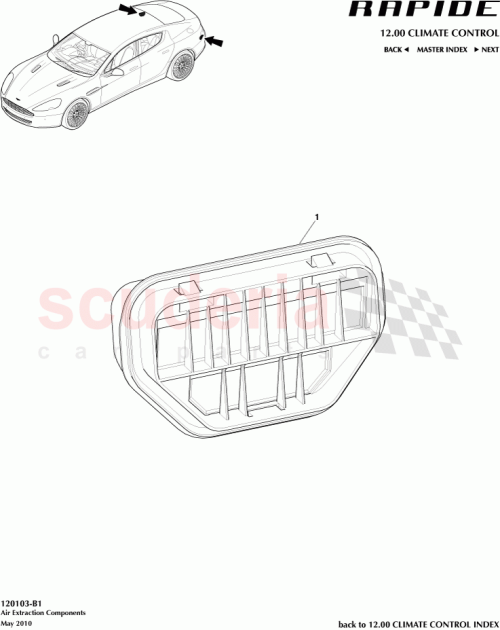 Part Diagram for Aston Martin 2U5A-B280B63-BA