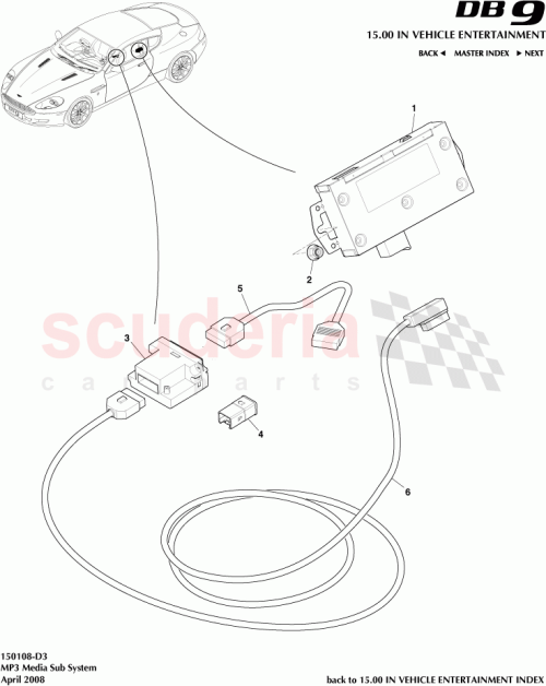 Part Diagram for Aston Martin 4G43-37-10923