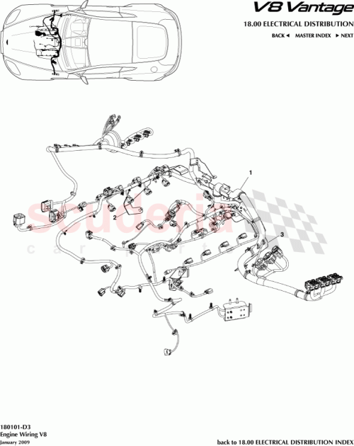 Part Diagram for Aston Martin 9G33-12B637-AC