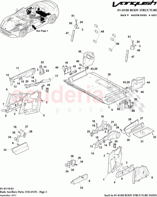 Part Diagram for Aston Martin AD43-F16350-BB