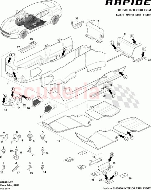 Part Diagram for Aston Martin AD43-281B12-ADW