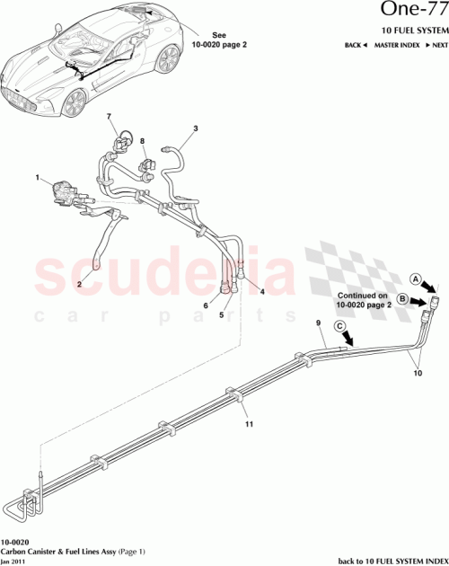Part Diagram for Aston Martin 4G43-9293-AA