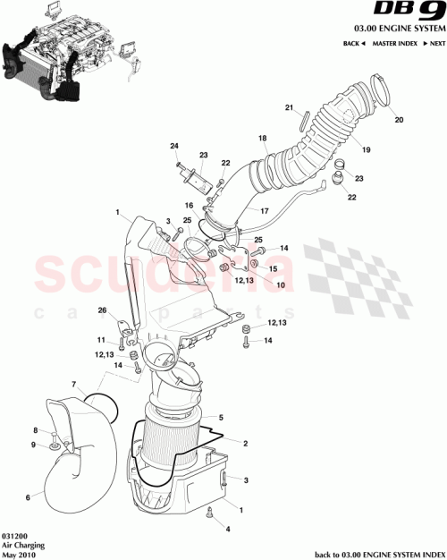 Part Diagram for Aston Martin 4G43-9697-CA